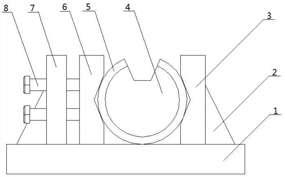 Mold for seam trimming of titanium alloy straight pipe and method for machining seam trimming
