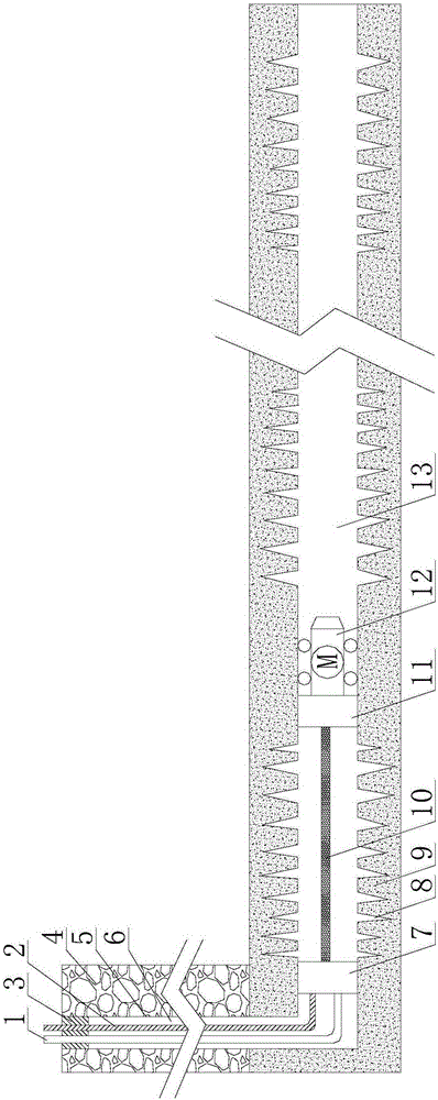 Environmental protection type under-well formation fracturing device