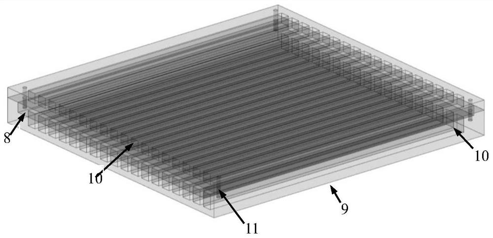 High-density flat carbon fiber gradient stitching preform and preparation method thereof