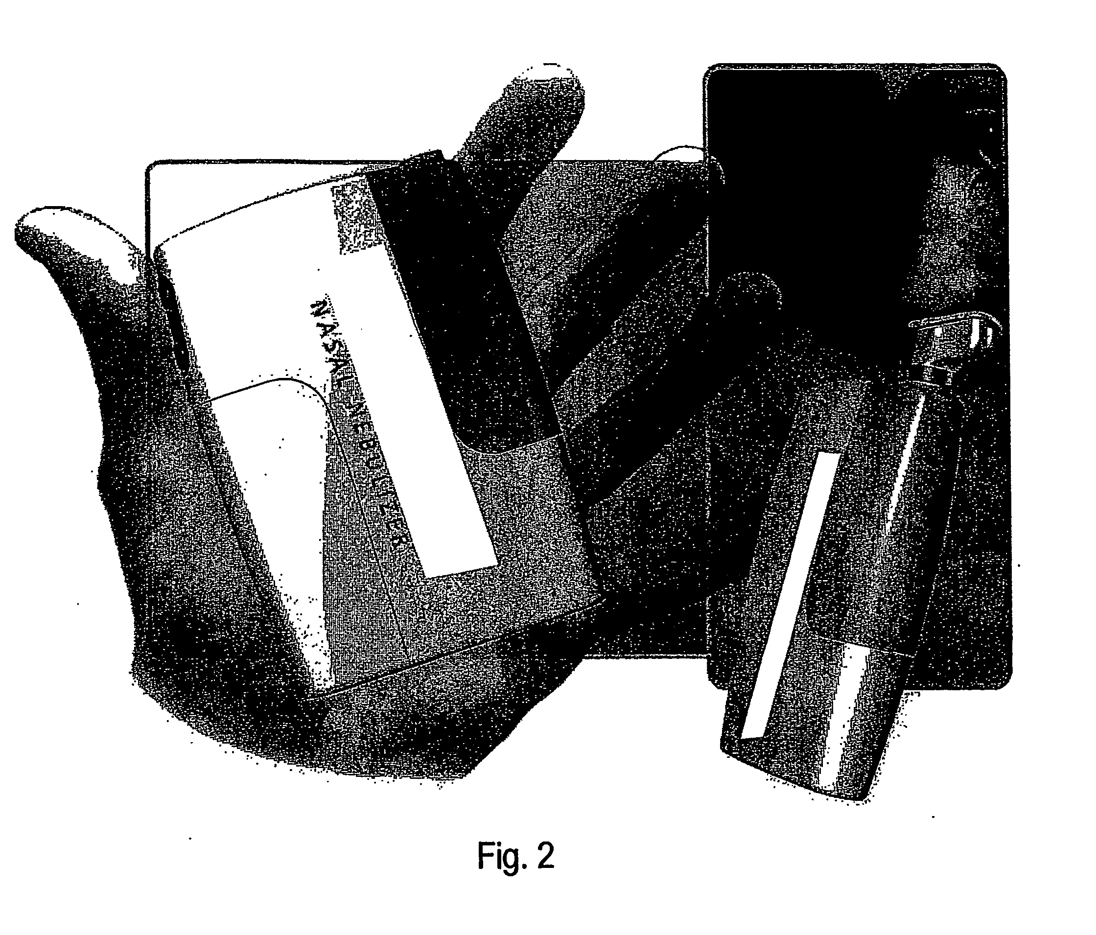 Nasal adapter for the base of the nose