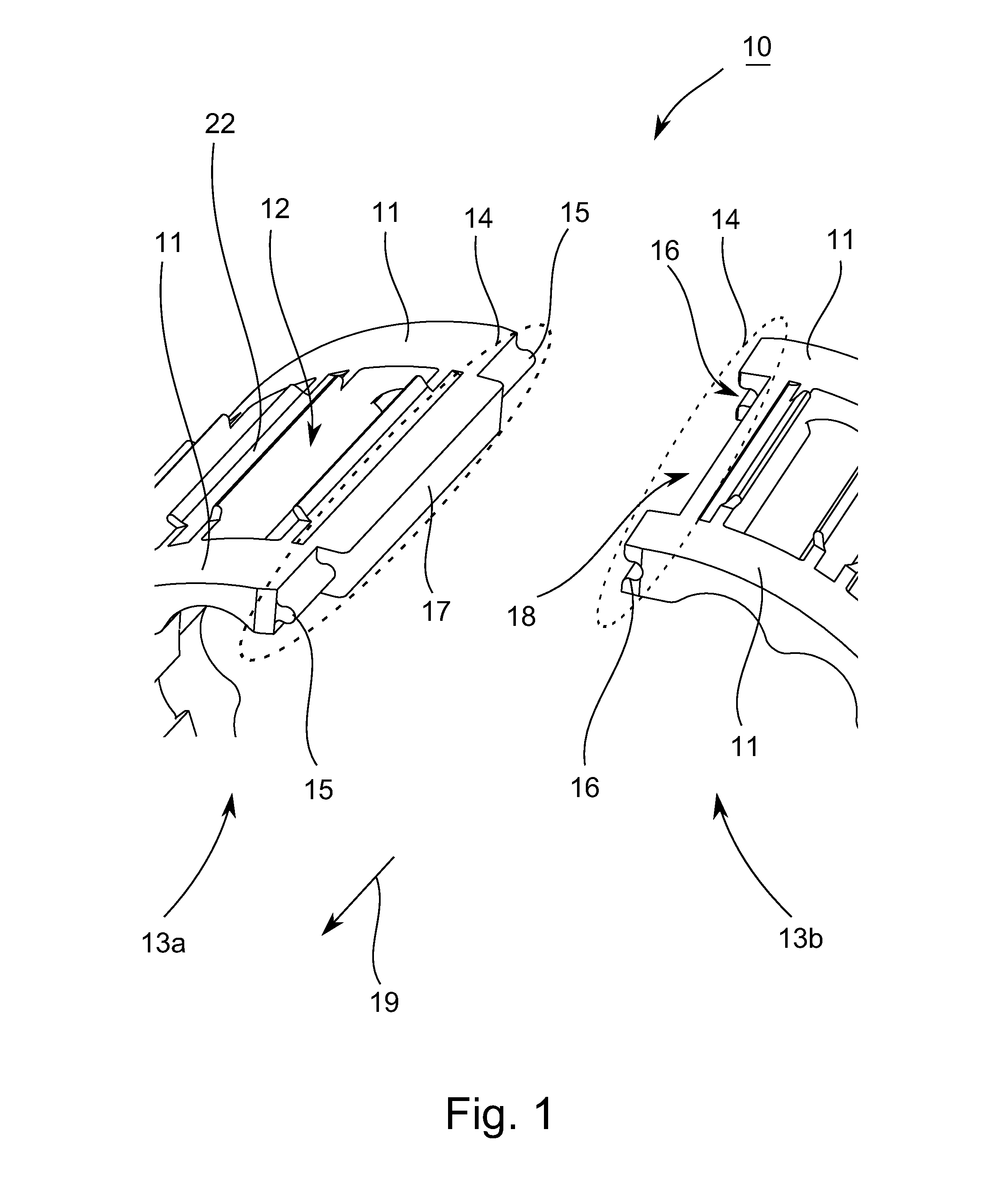 Split bearing cage for rolling element bearing