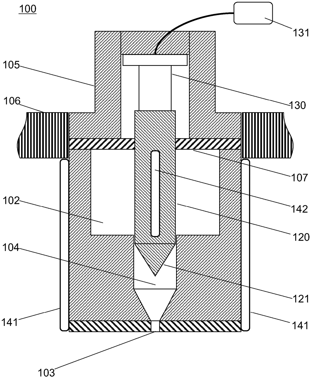 Nozzle head, metal particle manufacturing device using same, and manufacturing method thereof