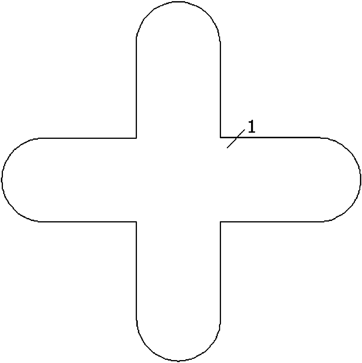 Circular type biological membrane with cross-shaped section