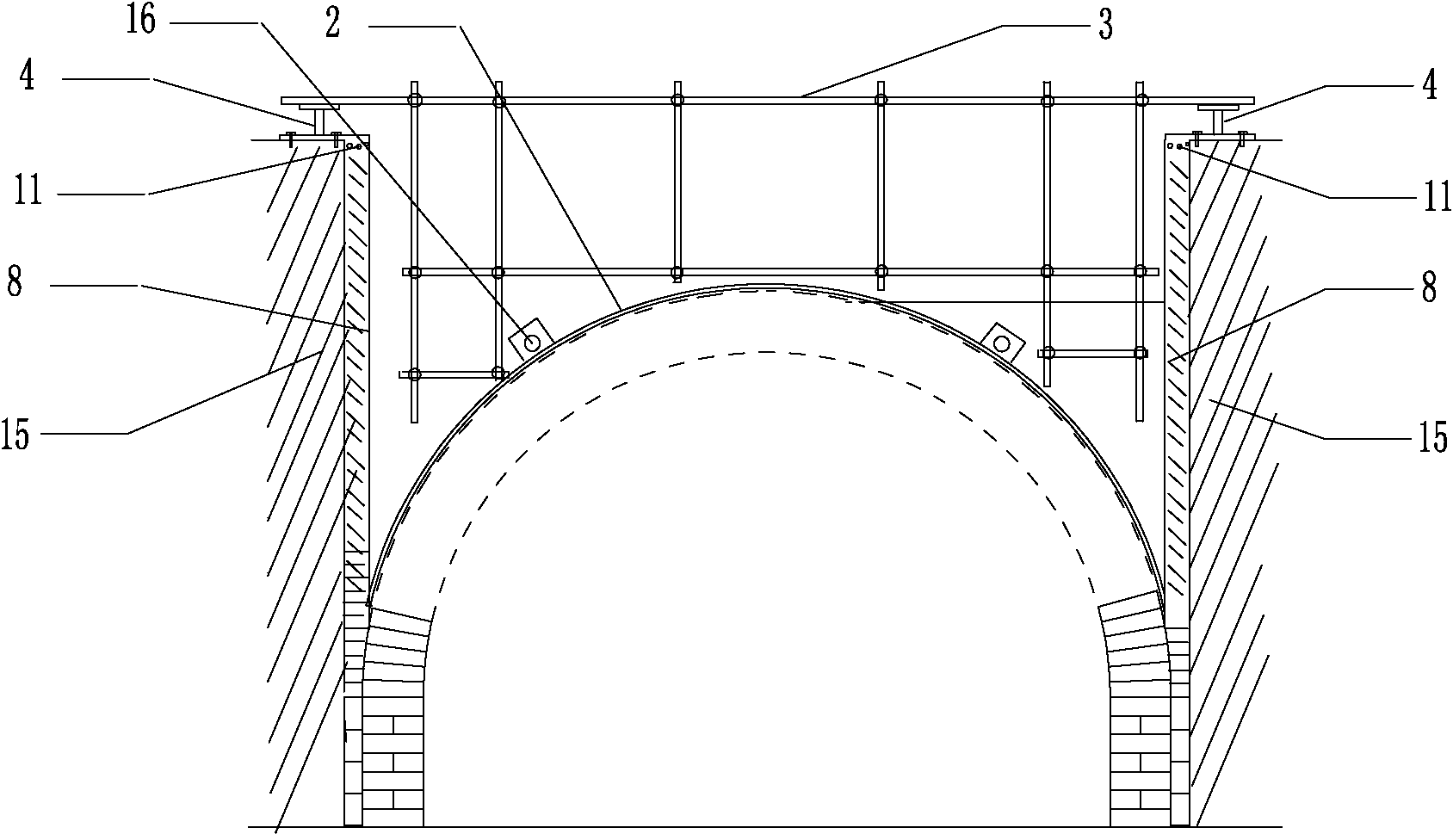 Flue arch crown online opening pipe connecting method for smoke waste-heat utilization of coke oven