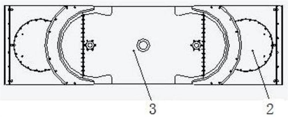 Through channel floor device