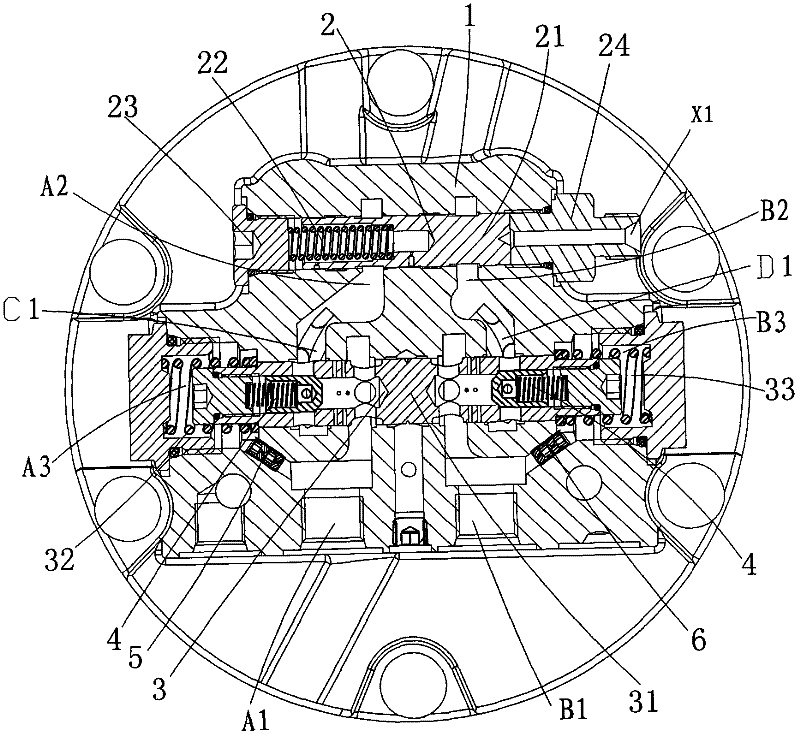 Balance speed regulating integrated valve