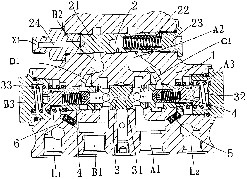 Balance speed regulating integrated valve