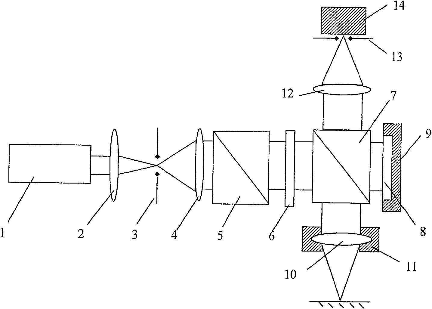 Second confocal measuring method and apparatus based on movable phase interfere
