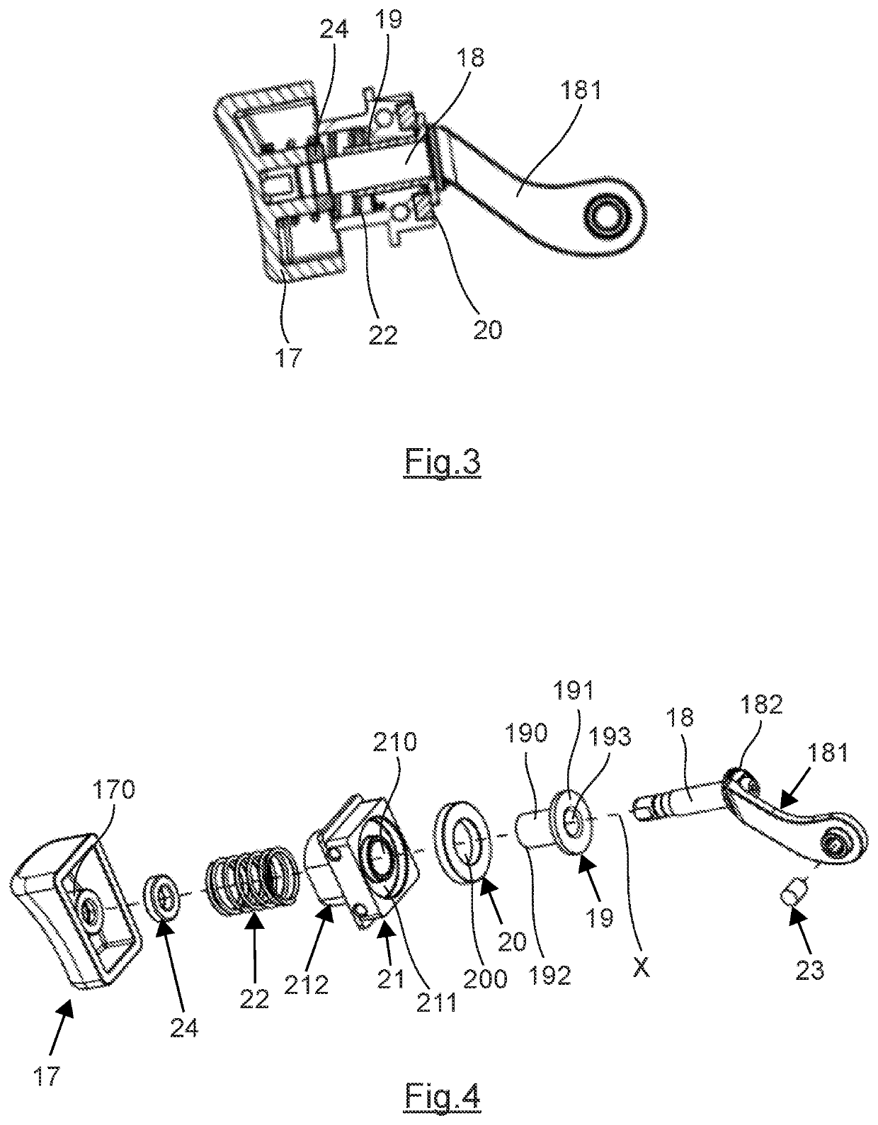 Drilling device with optimized actuation