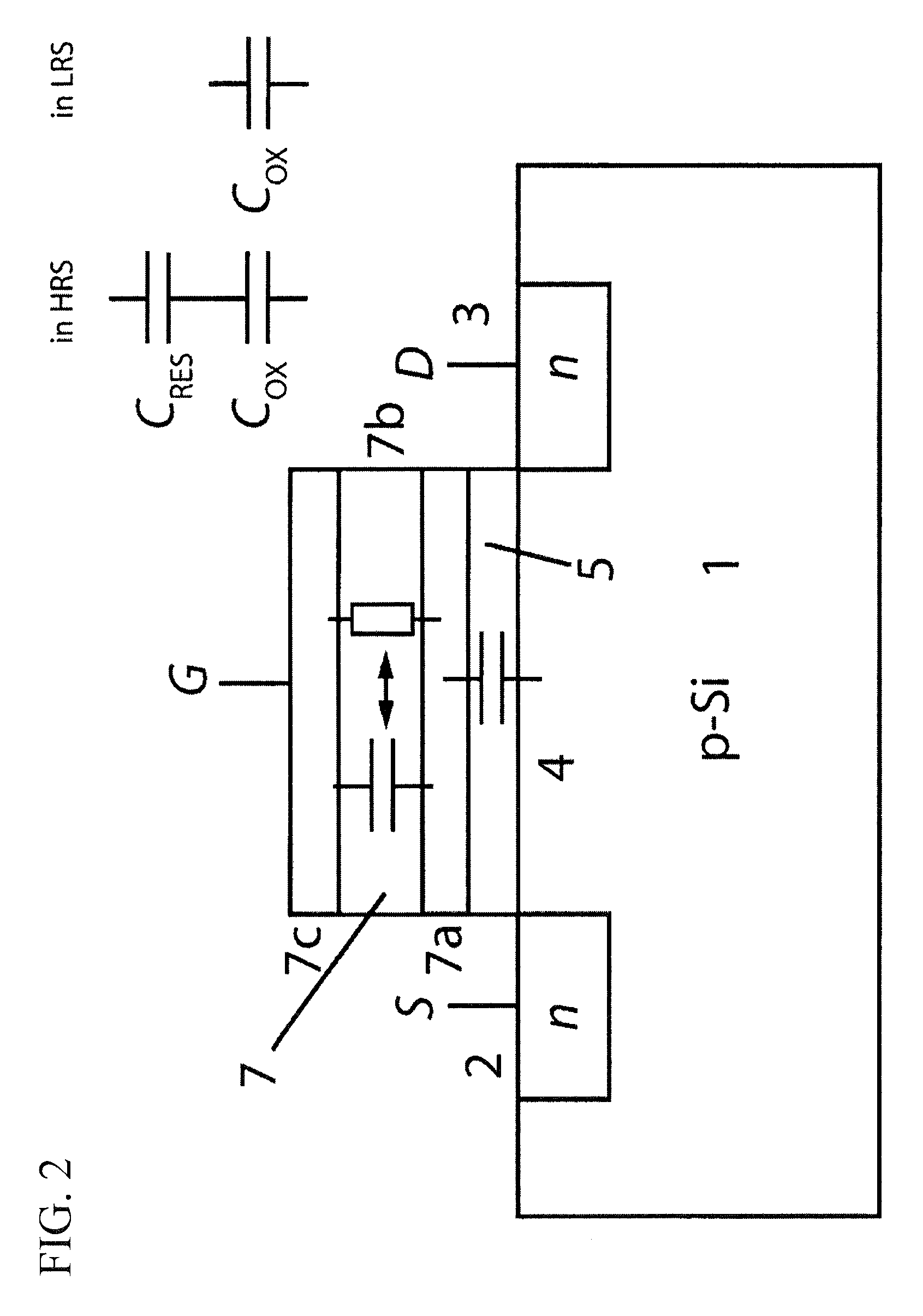 Method for capacitively reading resistive memory elements and nonvolatile, capacitively readable memory elements for implementing the method