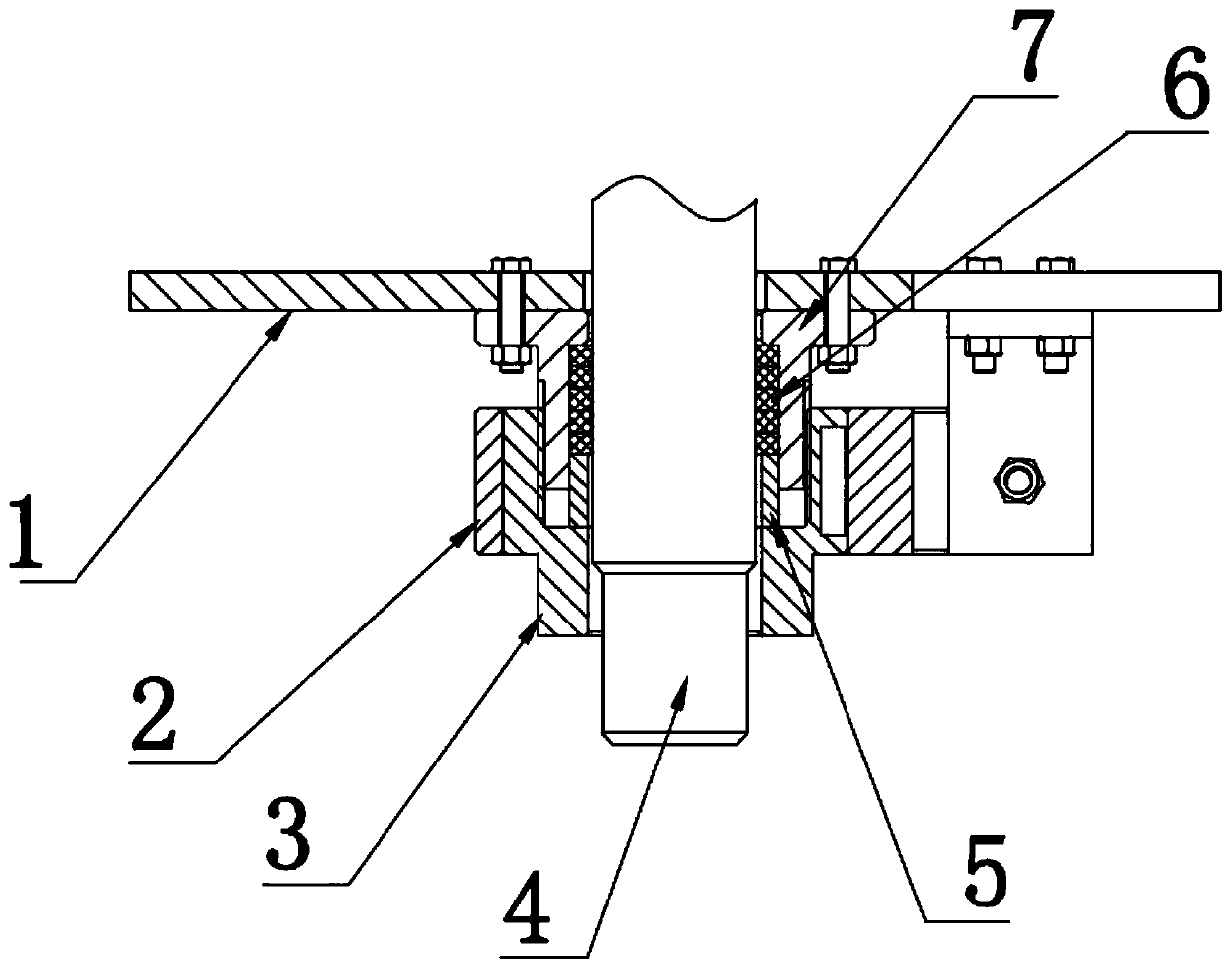 Shaft end sealing mechanism