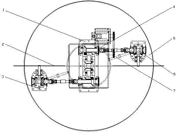 Rotary sawing machine with double saw blades