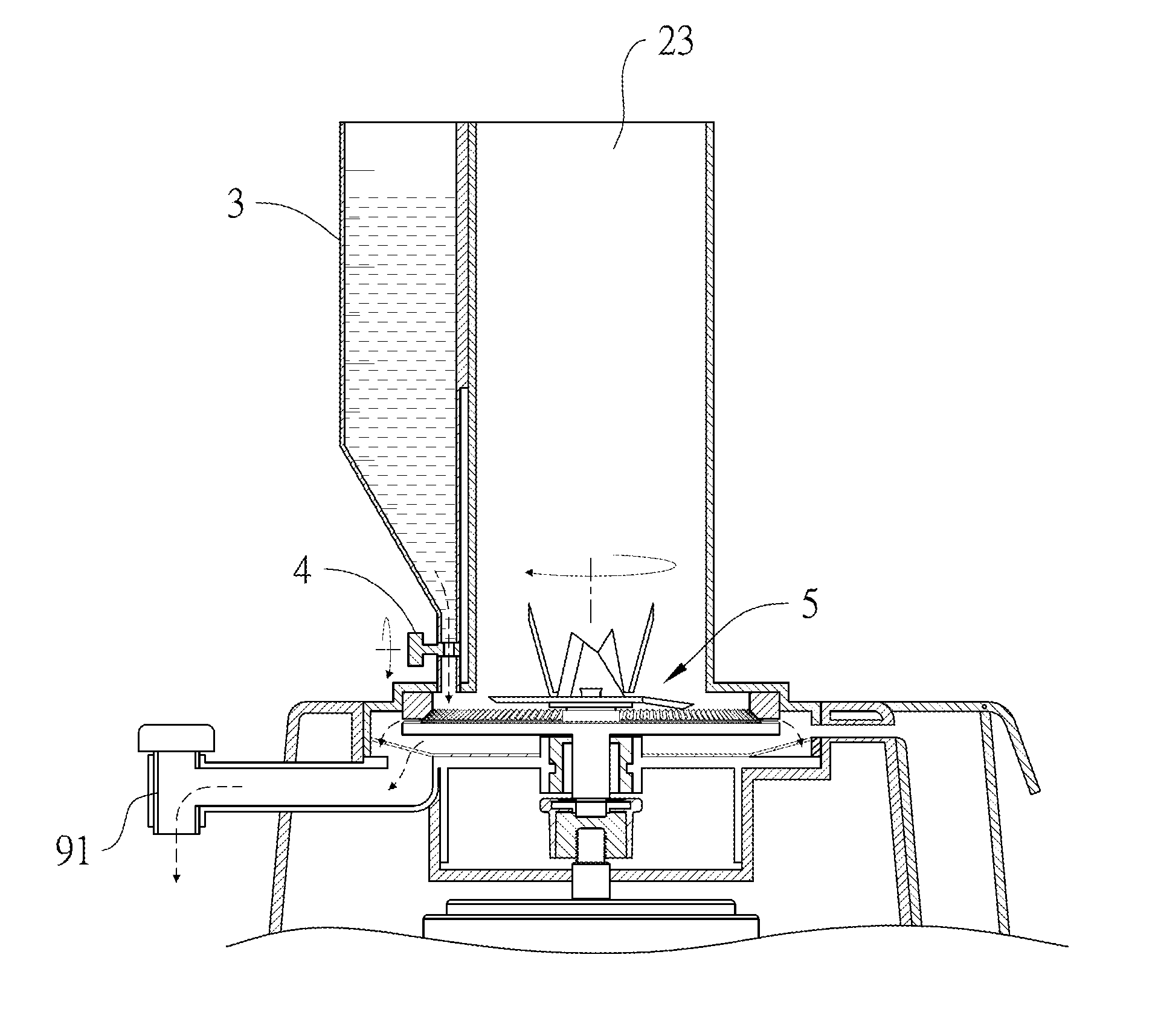 Cover of a processor for fruits and vegetables