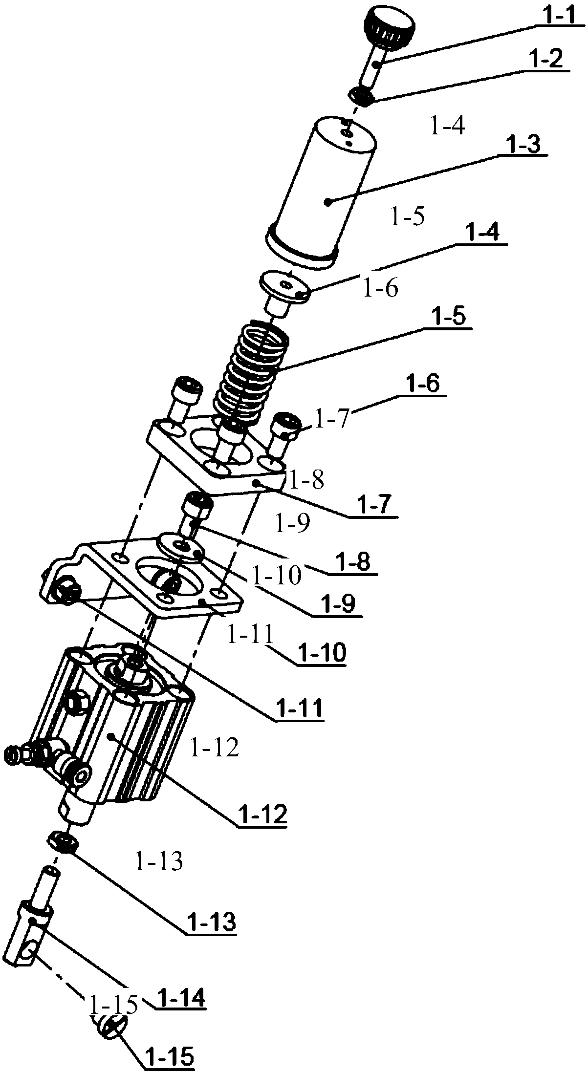 Sewing machine pneumatic lifting electronic mop mechanism and control method thereof
