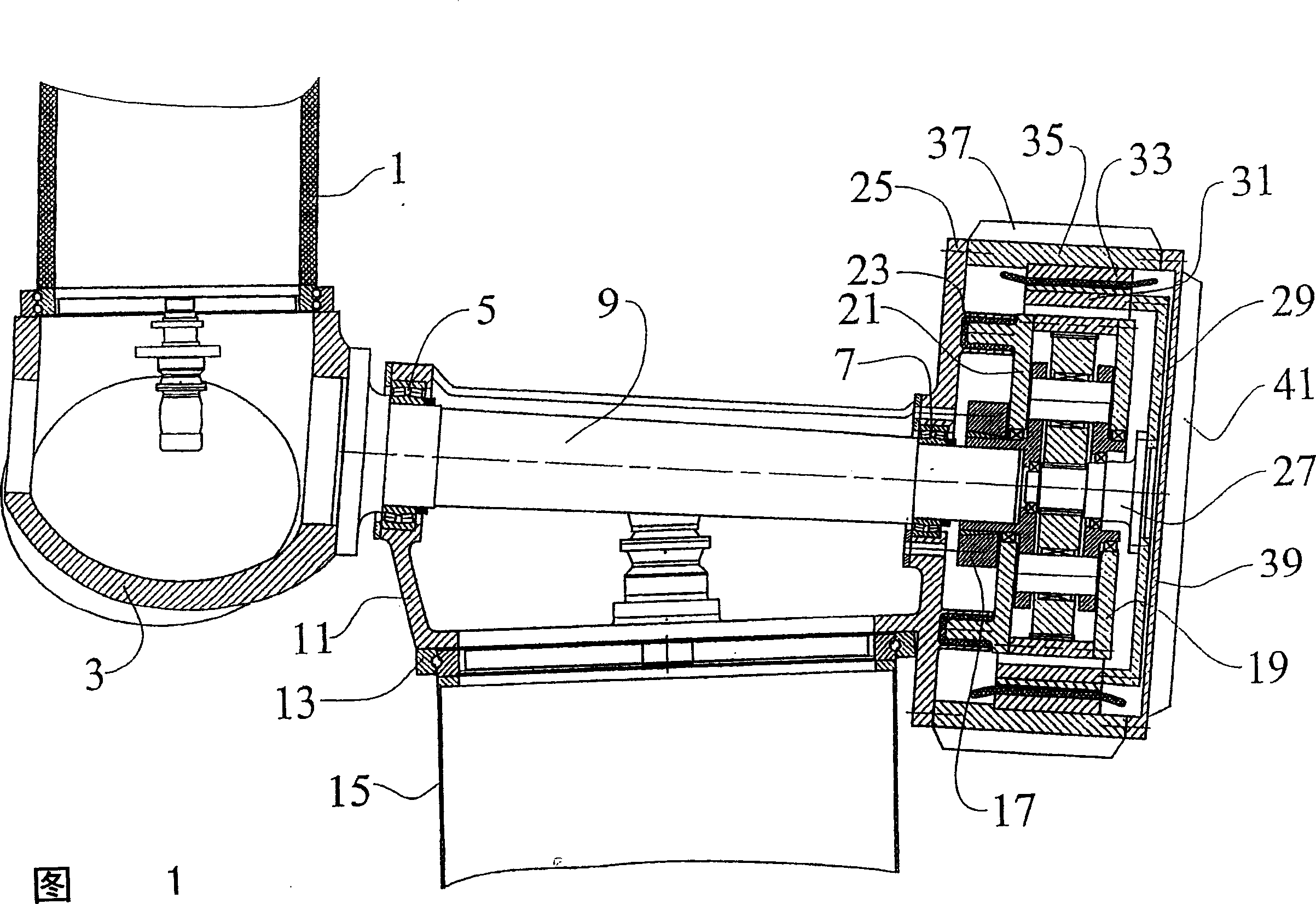 Wind energy installation comprising a concentric gearbox/generator arrangement