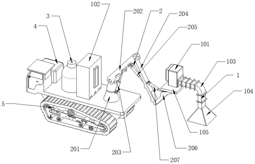 A microwave solidification equipment for uranium tailings reservoir beach surface