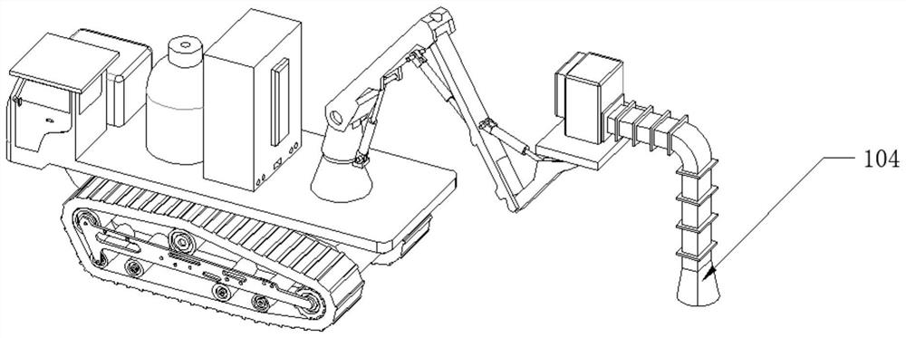 A microwave solidification equipment for uranium tailings reservoir beach surface