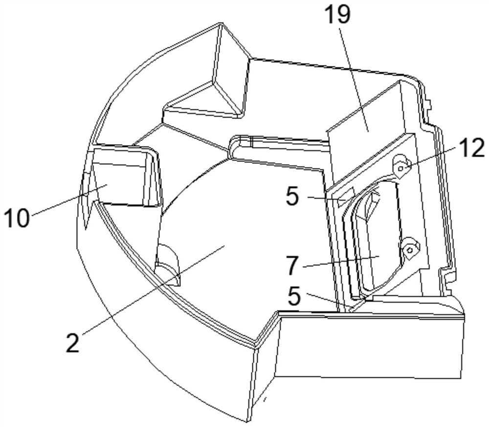 Dust box structure applied to floor mopping robot and capable of preventing garbage from falling