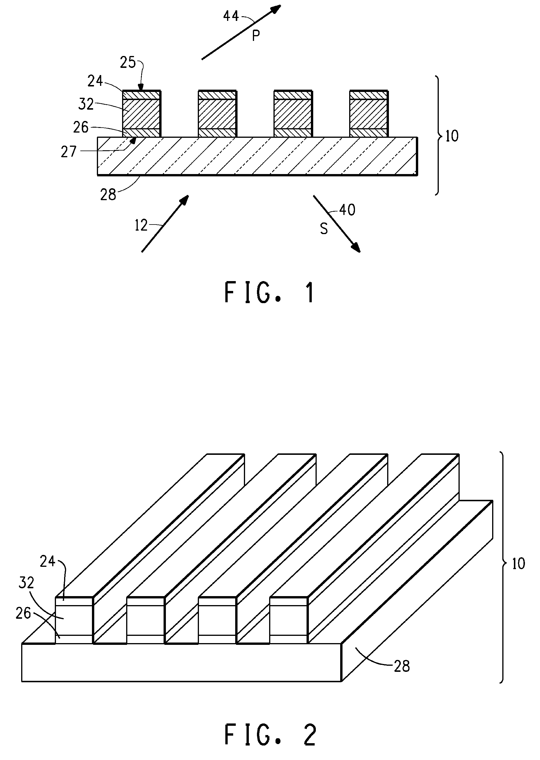Wire-grid polarizers, methods of fabrication thereof and their use in transmissive displays