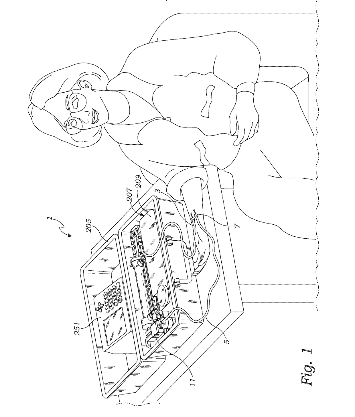 Portable hemodialysis machine and disposable cartridge