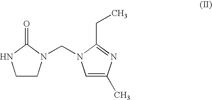 Epoxy resin with dibasic acid (methyl ester)/ethyleneurea modifier