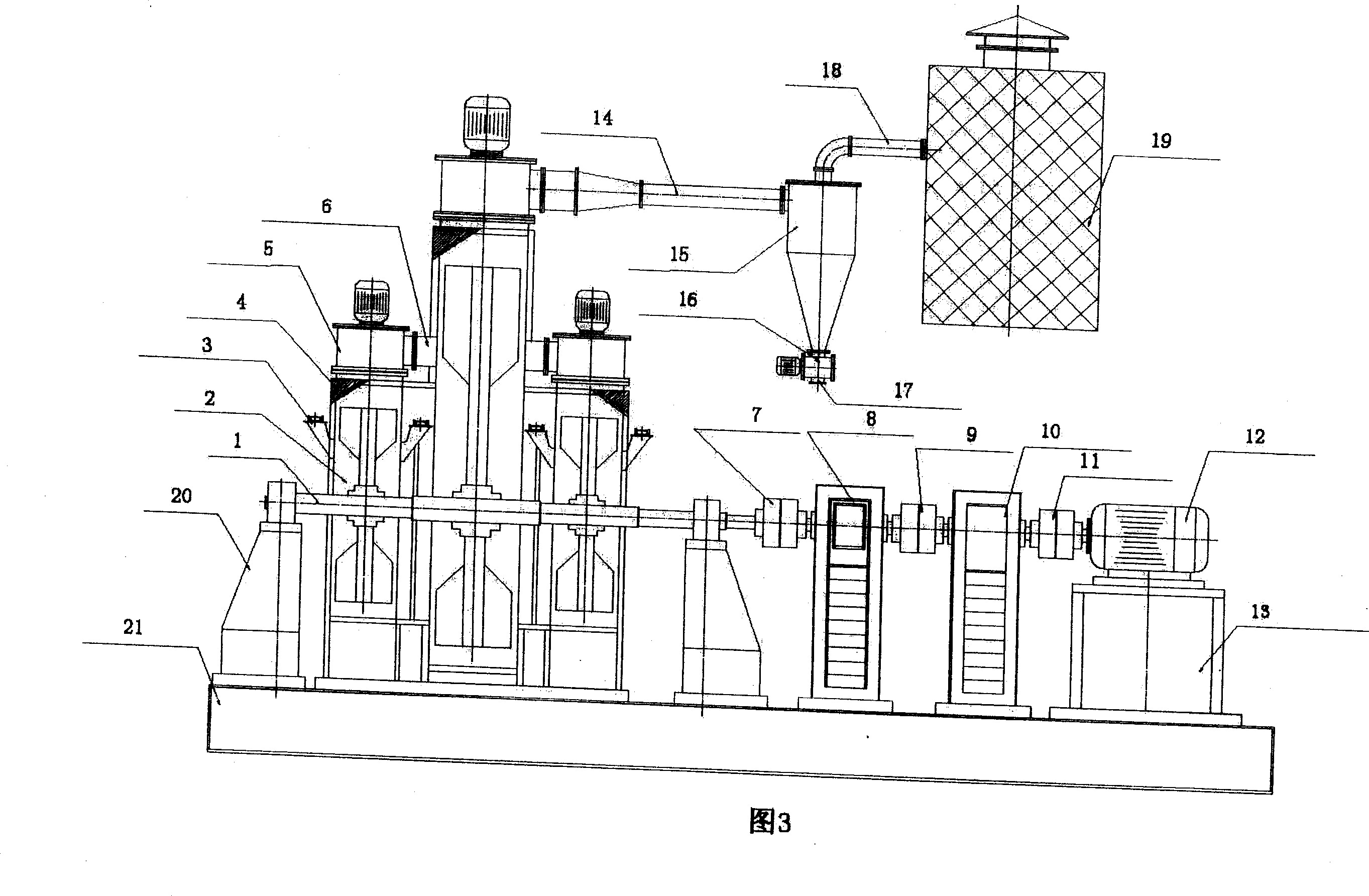 Method for industralized prodn. of super fine powder and equipment for crushing super fine powder