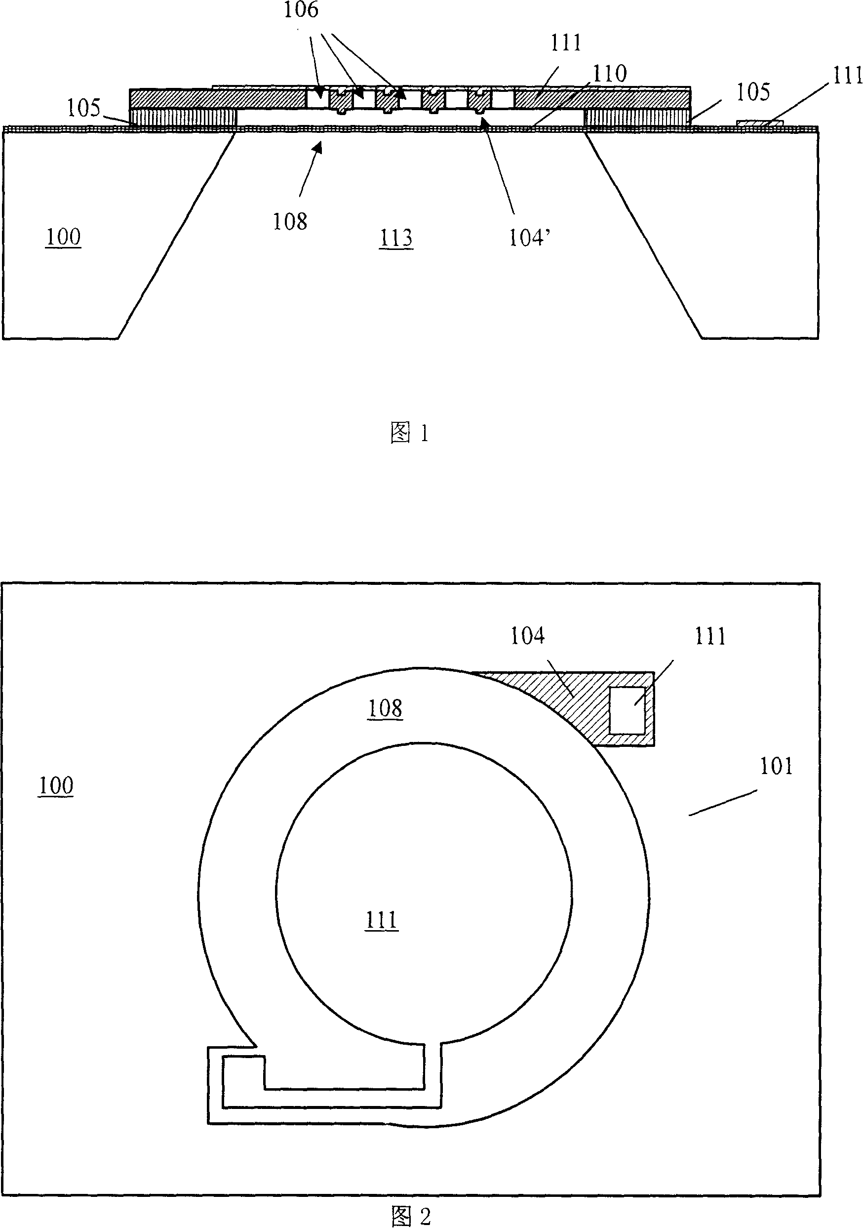 Adhesion preventive silicon capacitance sound transmitter chip and its making method