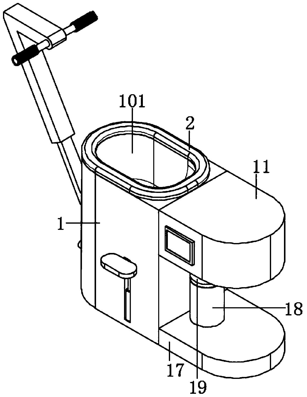 Flushing device for nursing in urinary surgery department