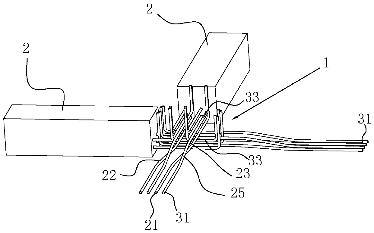 A beam-column joint reinforcement avoidance structure and construction method thereof