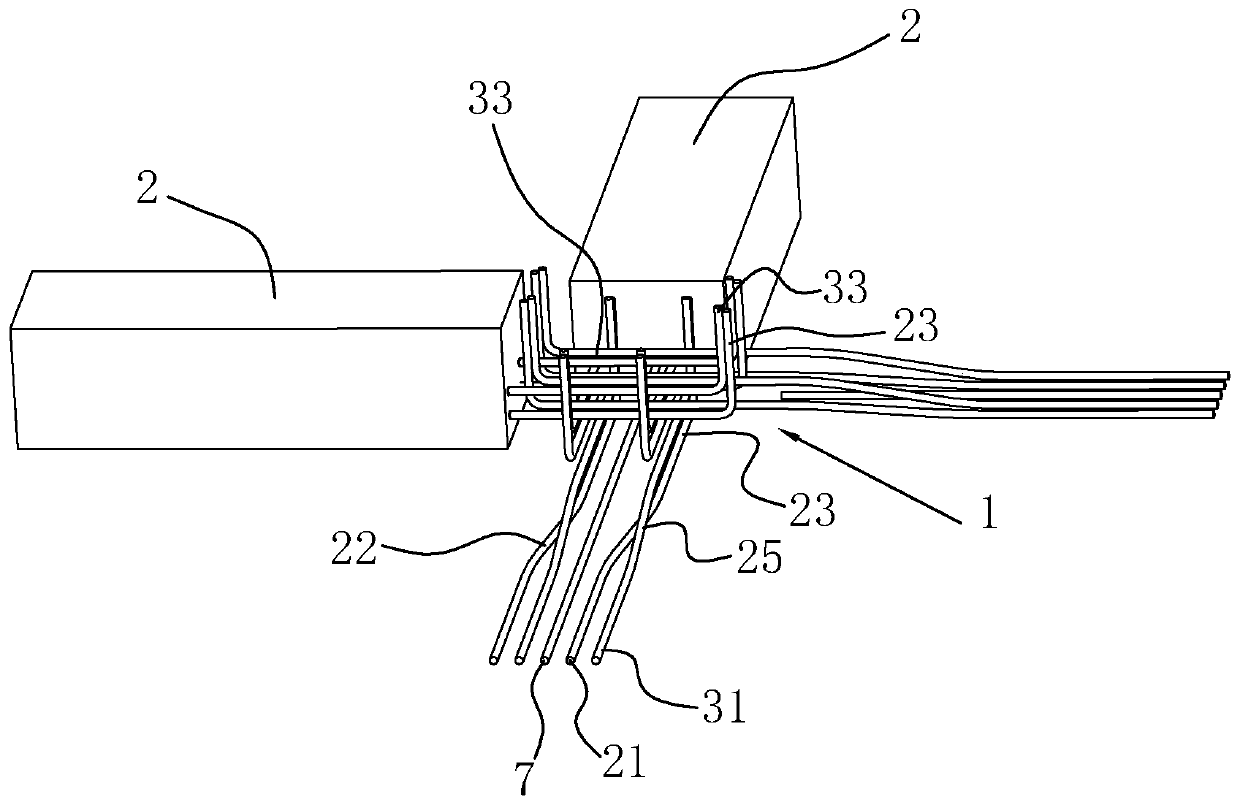 A beam-column joint reinforcement avoidance structure and construction method thereof