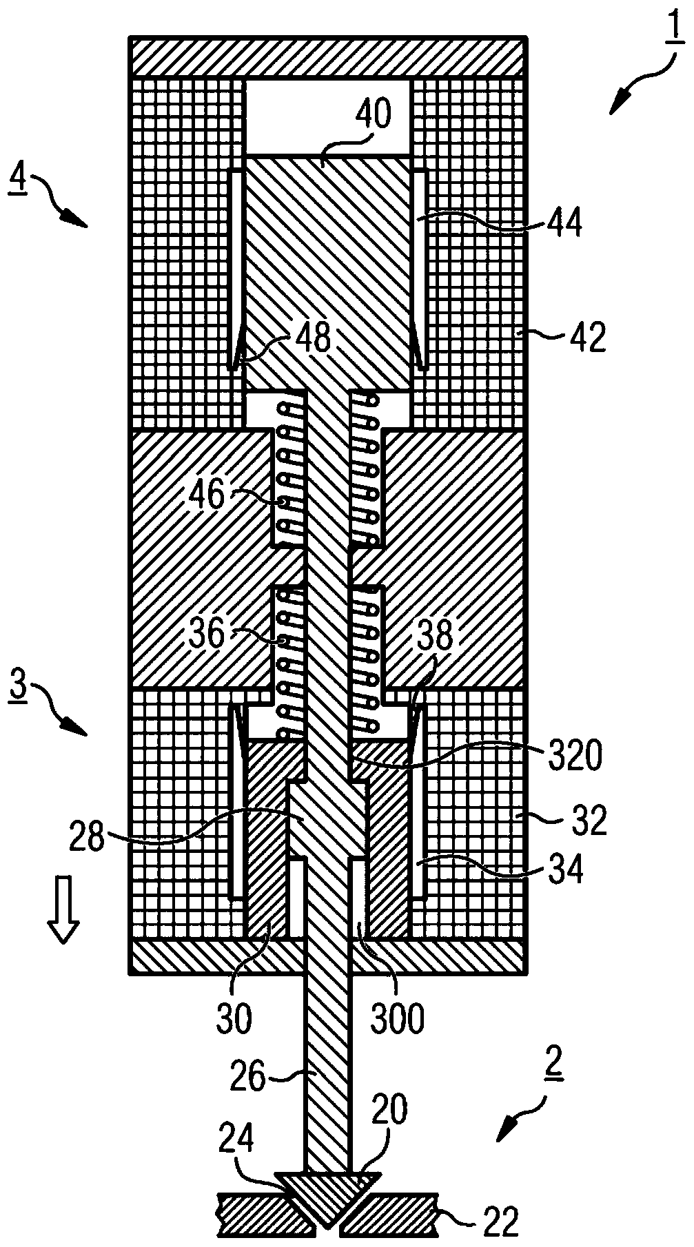 Device and method for filling containers with filling products