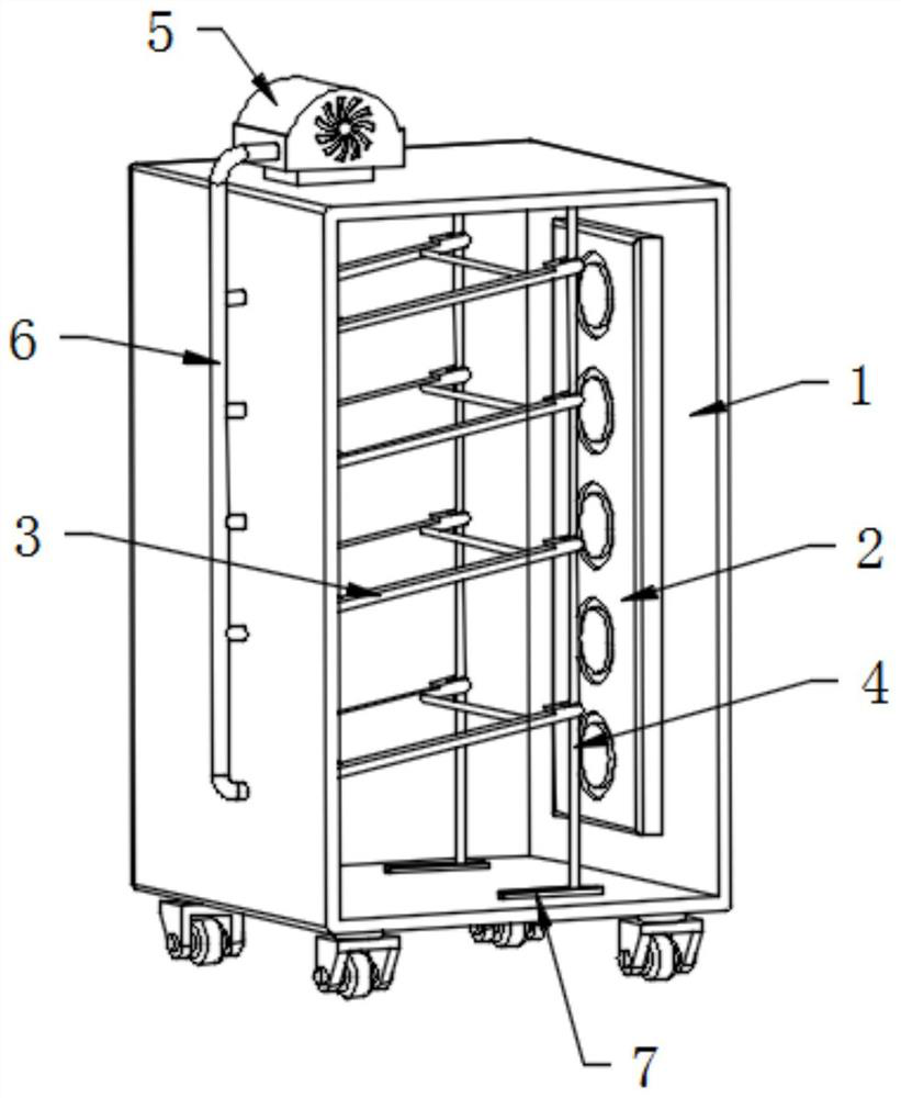 Electrical equipment installation part surface coating drying and hanging device