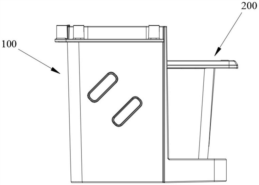 Ice storage box installation structure and refrigerator