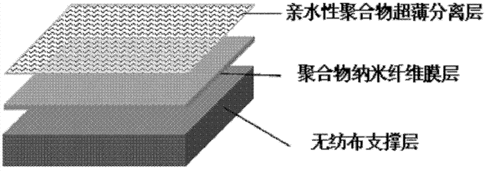 Preparation method of multi-layer composite-structure filter membrane