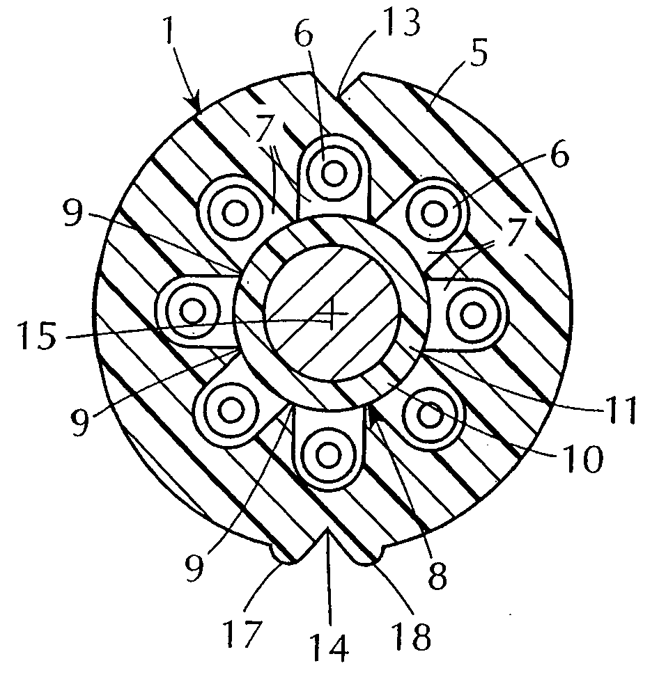 Optical fiber cable with fiber receiving jacket ducts