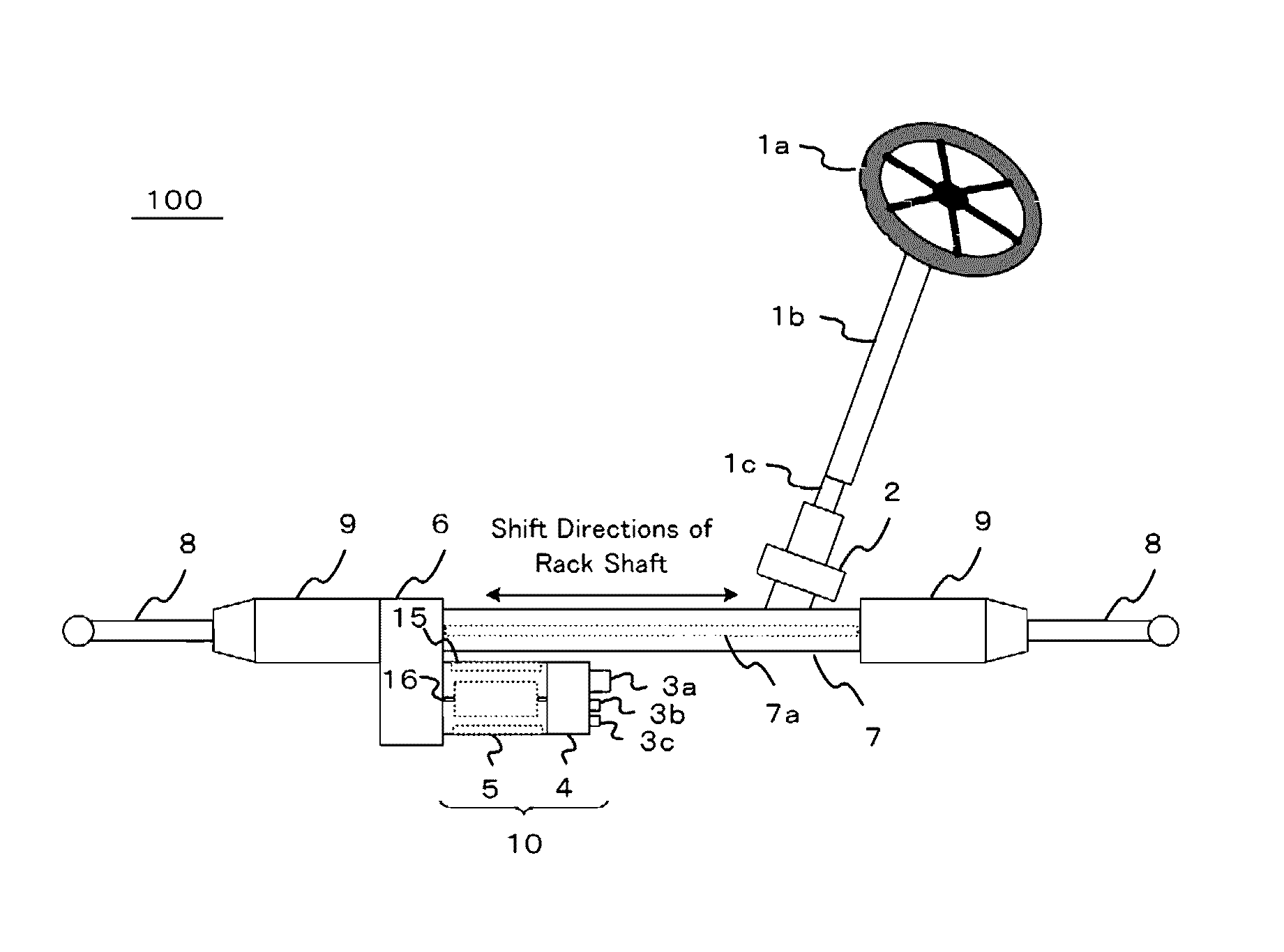 Rotating electric machine with a built-in control device and electric power assist steering system