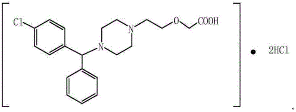 Cetirizine hydrochloride gel as well as preparation method and application thereof