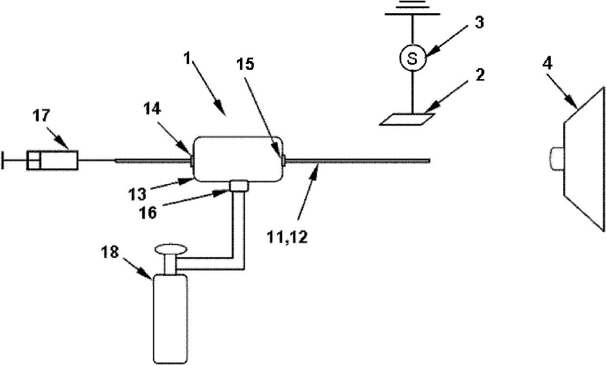 Non-contact alternating current electrospray ionization device and method