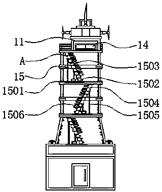 Signal tower with lightning protection function for D2D communication technology in 5G communication