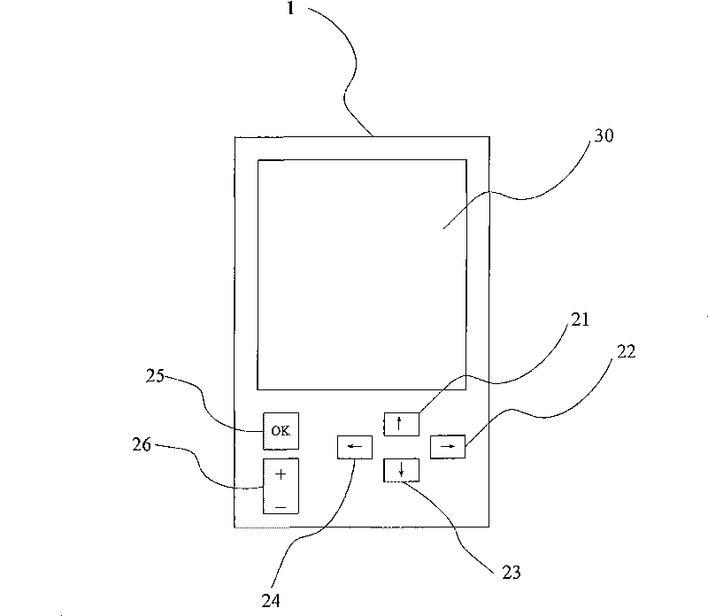 Method and device for inputting characters via direction key