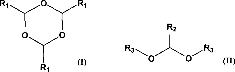 Method for preparing acetal compound by room-temperature ionic liquid catalyst