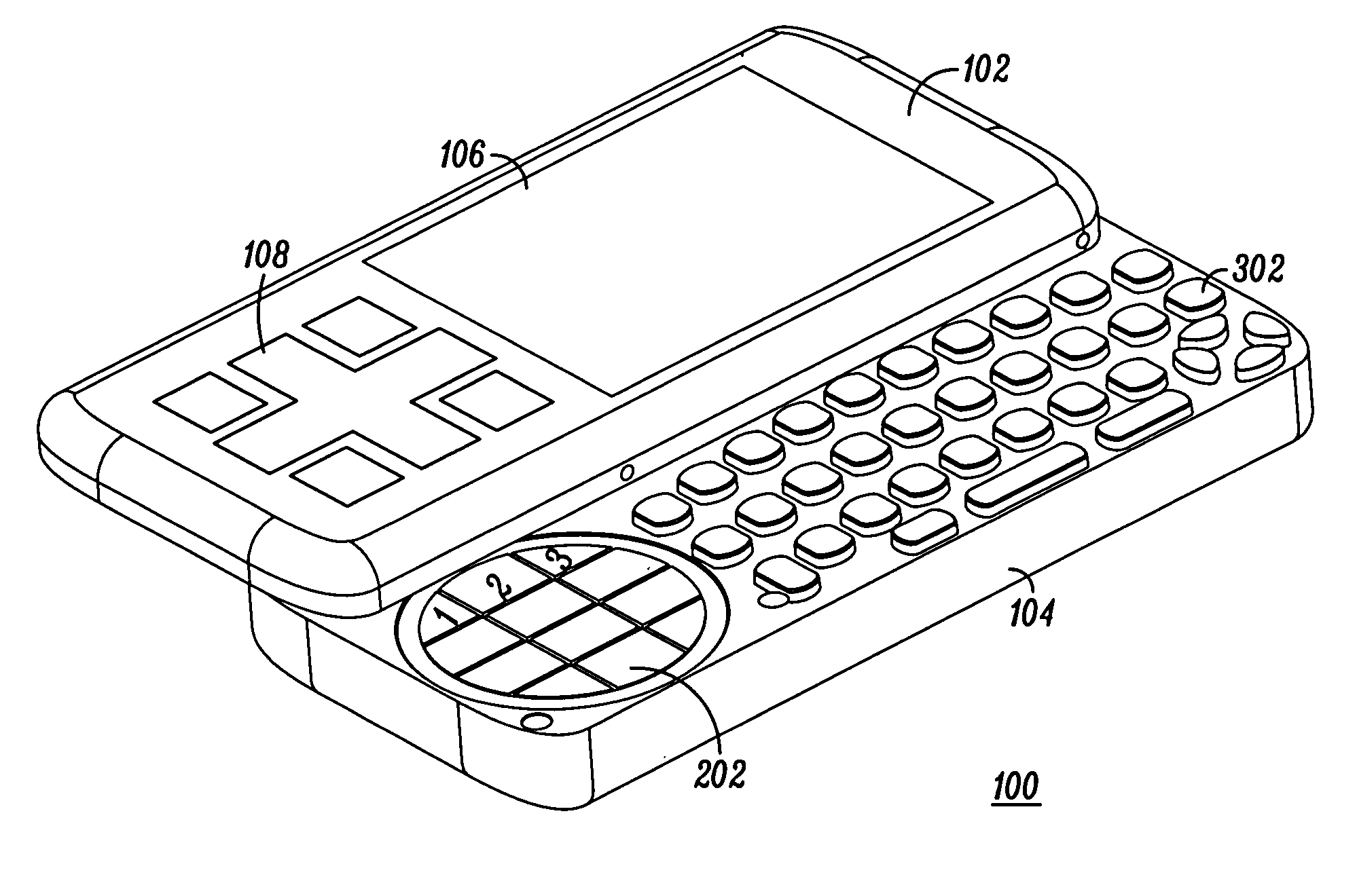 Mobile electronic device having a rotatable keypad