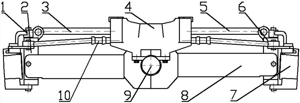 Steering drive axle of normal ground clearance