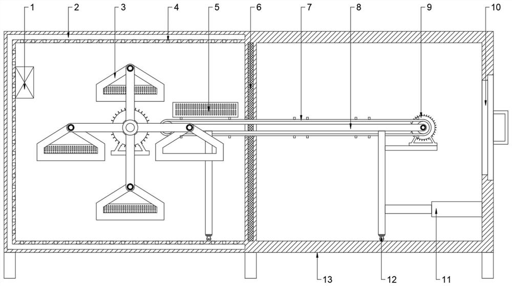 Ceramic blank drying device for ceramic processing