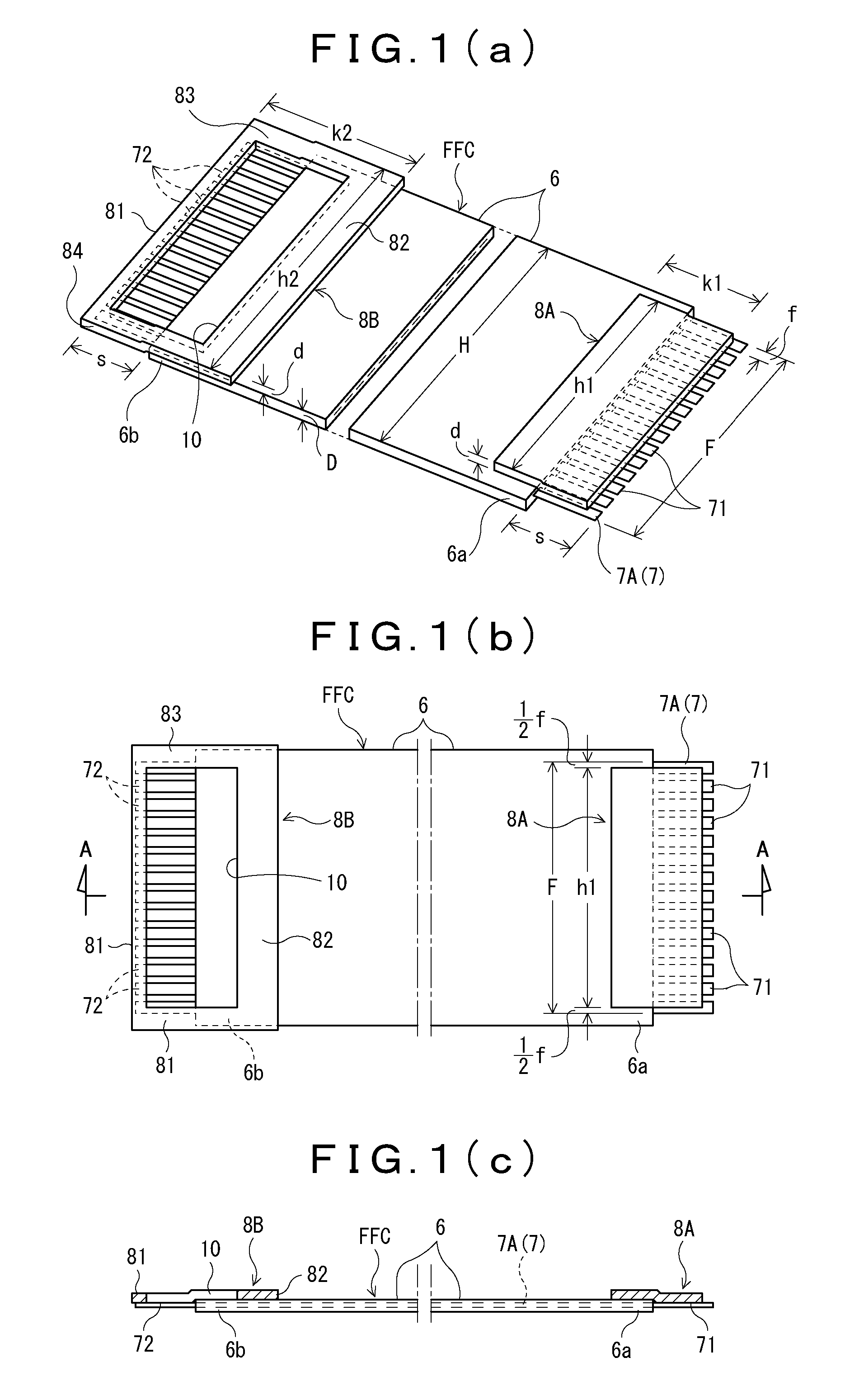 Flexible flat cable, method and apparatus for assembling the same