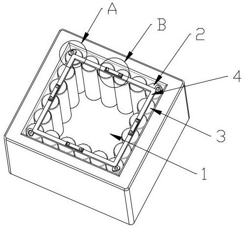 Foundation pit supporting structure based on row piles and inner supports