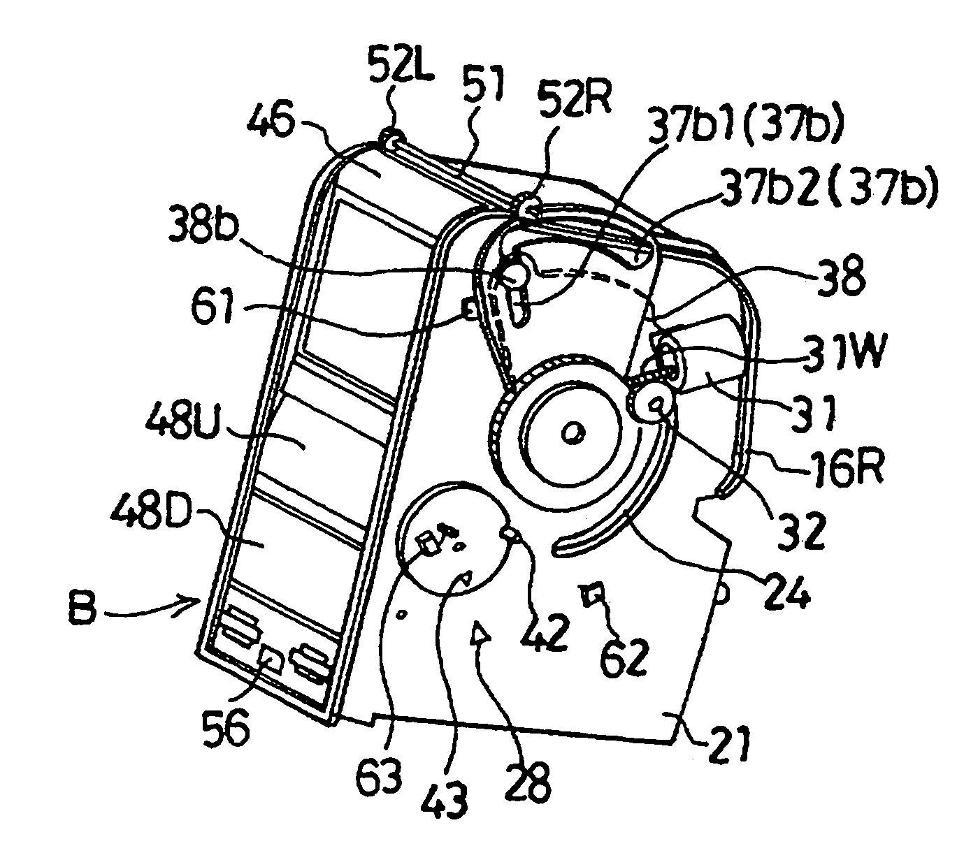 Drive device for driving two members and shielding system for vehicle