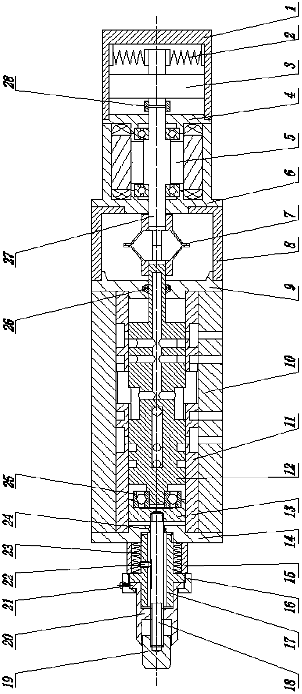 Rotating servo valve capable of realizing continuously and steplessly adjustable flow rate