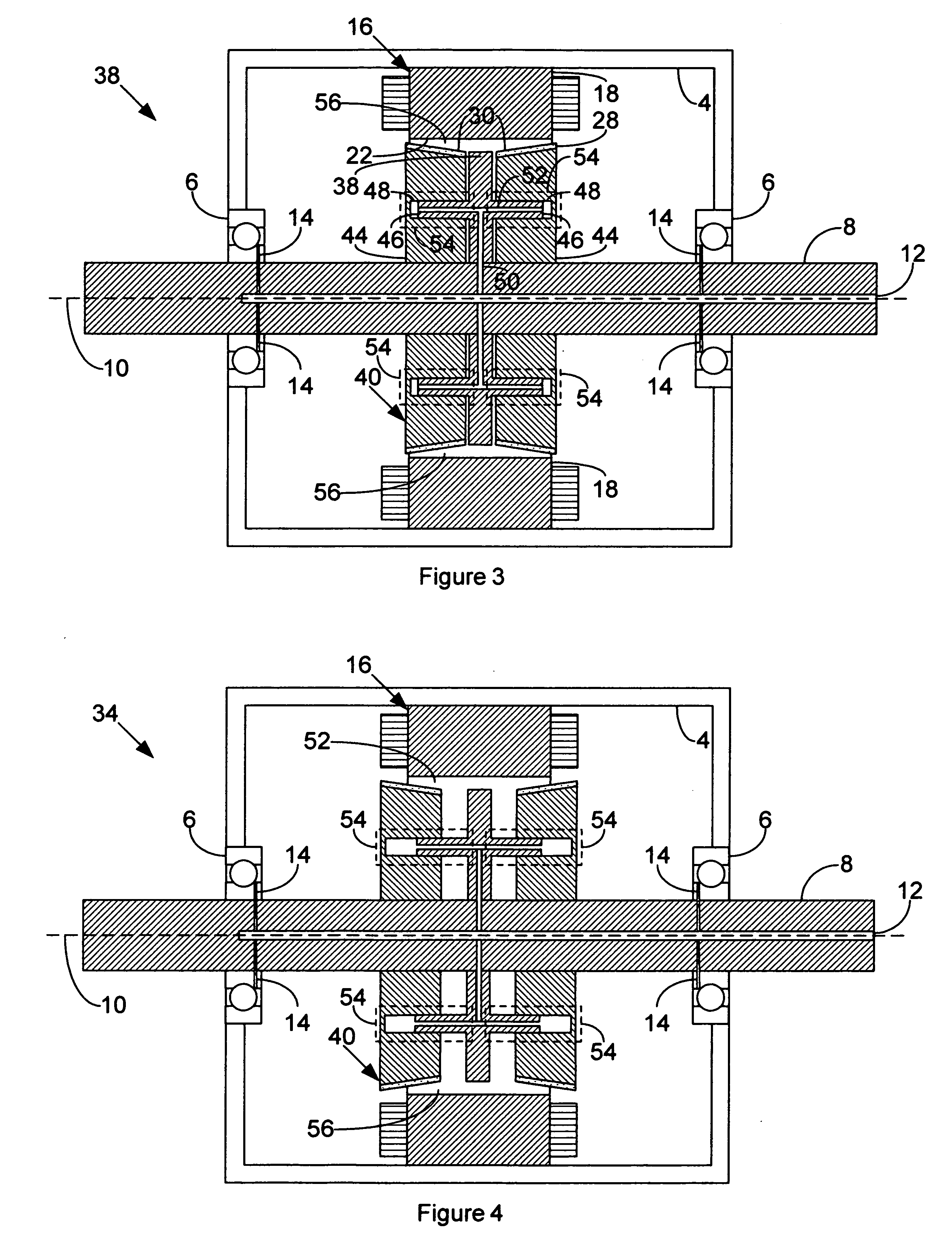 Permanent magnet dynamoelectric machine with axially displaceable permanent magnet rotor assembly