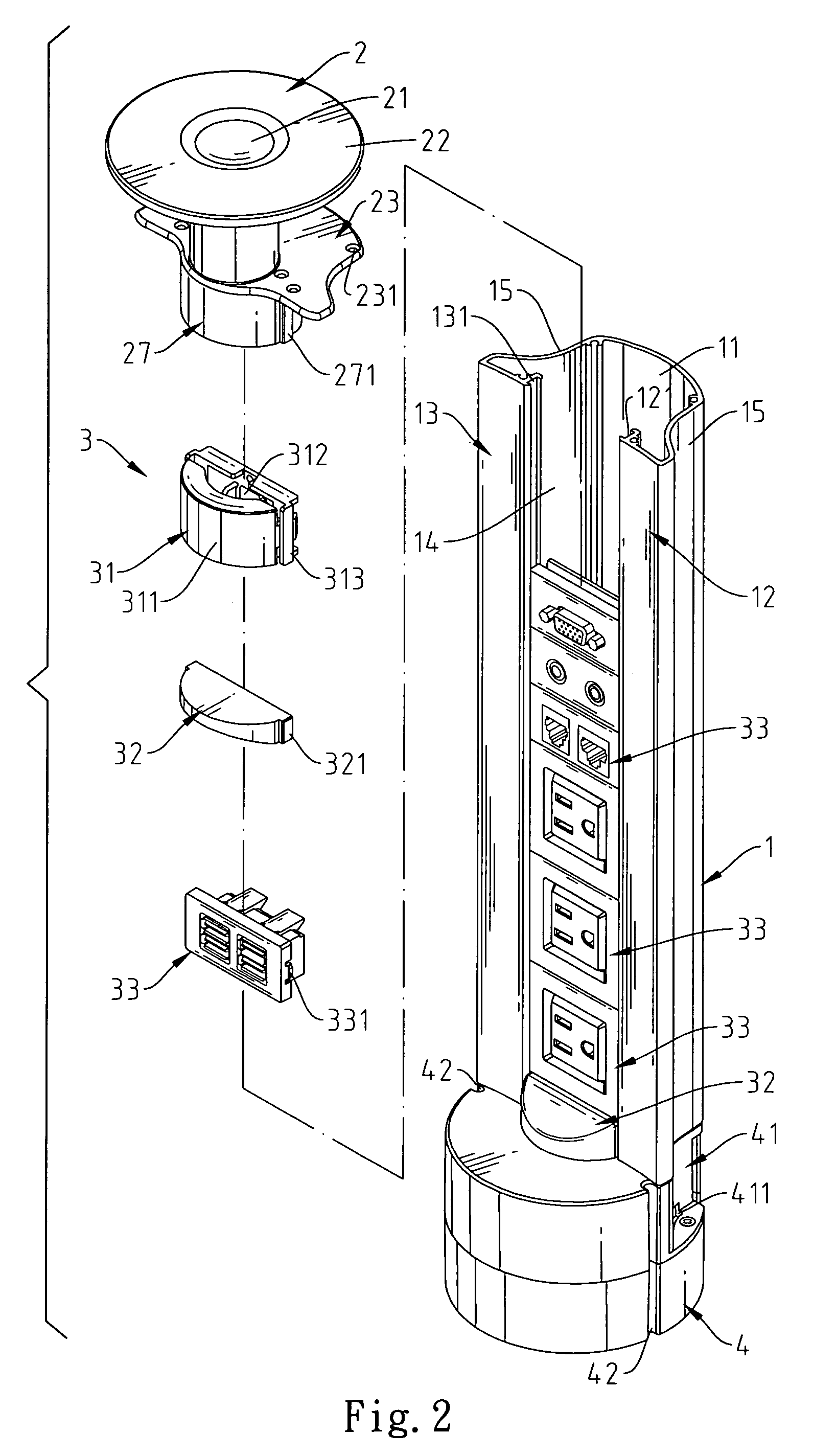 Modular integrated socket apparatus